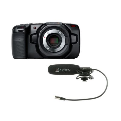 Blackmagic Design Pocket Cinema Camera 4K & Azden Compact Cine Mic Bundle
